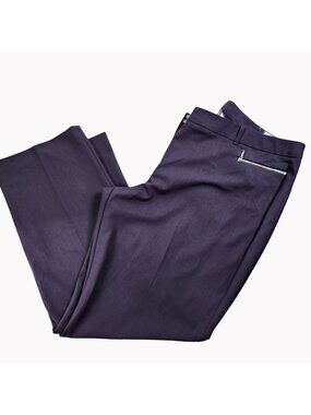 Worthington Womens 24W Modern Fit Blackberry Straight Leg Dress Pants New